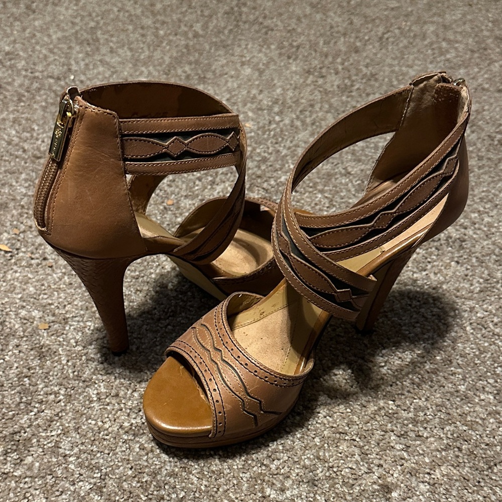 Isola Tan Strappy Heels